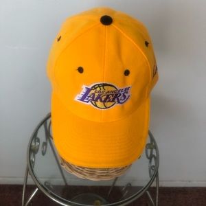 Los Angeles Lakers gold cap.